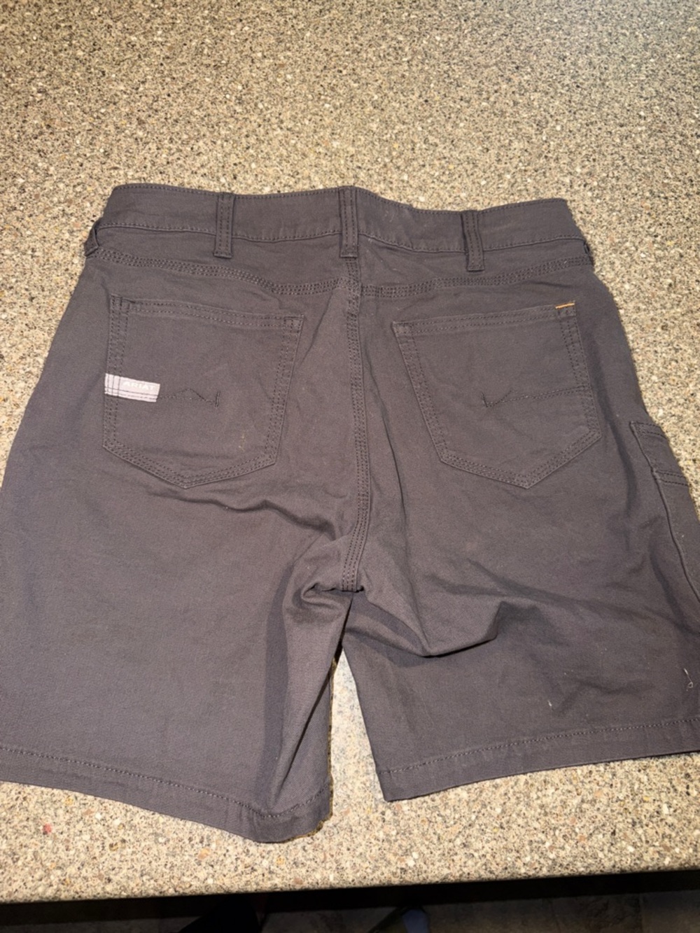 Ariat Men's Dark Gray Flat Front Work Shorts